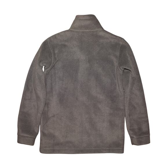 COLUMBIA $60 Softshell Fleece Jacket Front Zip Gray w/ Orange Trim Boy's M‎ - Picture 2 of 4